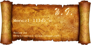 Wenczl Illés névjegykártya